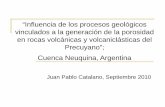 “Influencia de los procesos geológicos vinculados a la ... · PDF fileALTERACION ASOCIADAS. ... Reconocimiento de las asociaciones primarias (de origen ... zonas de alteración,