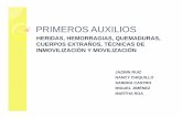 PRIMEROS AUXILIOS - Salud Ocupacional SENA 2013 · PDF fileTécnica que puede resultar dolorosa, ... el traslado de la persona con el torniquete antes de ... vendaje no compresivo