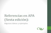 Referencias en APA (Sexta edición) - ponce.inter. · PDF file¿Qué es una lista de referencias según APA? •La lista de referencias incluye los recursos citados en el trabajo escrito.