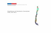 Estadísticas de Natalidad y Mortalidad Chile, año sticas-Vi... · PDF fileAnuario de Estadísticas Vitales, Chile 2012 Tabla 16: Mortalidad Infantil y sus componentes, por Región