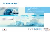 Tarifa Daikin 2017 - climahorro.es Acondicionado (categoría... · AVANCE TARIFA DAIKIN 2017 UNIDADES INTERIORES DE PARED SERIE URURU-SARARA FTXZ25N FTXZ35N FTXZ50N Caudal de aire