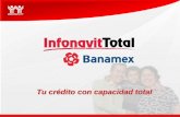 Tu crédito con capacidad total - · PDF fileEl lanzamiento de Crédito Infonavit Total se da gracias a la alianza que han convenido Infonavit y Grupo Financiero Banamex para ofrecer