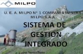 U. E. A. MILPO Nº 1 COMPAÑIA MINERA MILPO S.A.A  · PDF fileConsumo de Hidrocarburos y/o Derivados; ... y de las Empresas Especializadas, ... Transportadoras,