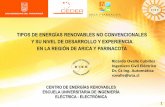 TIPOS DE ENERGÍAS RENOVABLES NO · PDF fileenergética convencional actual. • Proponer soluciones para tender a la independencia energética de la región, tomando como referencia