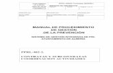 CONTRATAS Y SUBCONTRATAS COORDINACION · PDF fileAYUNTAMIENTO DE ALMERÍA ÁREA DE RR-HH ORGANIZACIÓN Y DESARROLLO PPRL-402(2) Contratas (SGPRL) SERVICIO DE PREVENCION Edición: Fecha