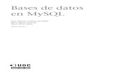 Bases de datos en MySQL · PDF filelizar todos los ejercicios sobre un servidor instalado localmente o, a través de ... • No soporta procedimientos almacenados (se incluirán en