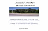 MANIFESTACION DE IMPACTO AMBIENTAL Modalidad …sinat.semarnat.gob.mx/dgiraDocs/documentos/camp/estudios/2007/04… · IMPACTO AMBIENTAL Modalidad Particular ... ESTACIÓN DE SERVICIO