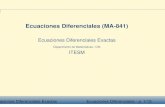 Ecuaciones Diferenciales (MA-841) - mty.itesm.mx · PDF fileDiferencial Total Ejemplo 1 Ejemplo 2 Ecuacion Exacta´ Ejemplo 3 Metodo de´ Solucion´ Ejemplo 4 Ejemplo 5 Ecuaciones