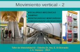 ESCALERAS MECÁNICAS RAMPAS MONTACARGAS · PDF fileEl ancho de la escalera en la pedada es de 0.60 m mínimo y 1.05 m máximo ... DISEÑO DE UNA INSTALACIÓN DE ASCENSORES. Análisis