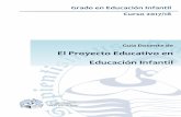 El Proyecto Educativo en Educación Infantil - · PDF fileDuración: Semestral Nº Créditos ECTS: 6 Modalidad: Presencial ... CG-11 - Conocer y aplicar en las aulas las tecnologías