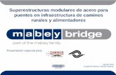 Superestructuras modulares de acero para puentes en ... · PDF fileo Información de diseño ... El sistema de puente Mabey Delta cuenta con un ... Superestructura Compuesta (Acero