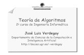 Teoría de Algoritmos - decsai.ugr.esdecsai.ugr.es/~ta_ii/algoritmos/pdf/Presentacion del Curso.pdf · Teoría de Algoritmos 2o curso de Ingeniería Informática José Luis Verdegay