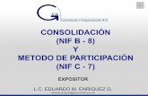 CONSOLIDACIÓN (NIF B - 8) Y METODO DE …clubvirtual.gvaweb.com/admin/curricula/material/Consolidacion y mp.pdf · solo es reconocida por el metodo de participacion . 14 estados