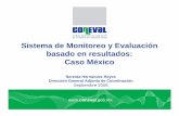 Sistema de Monitoreo y Evaluación basado en resultados ... · PDF fileevaluación y monitoreo de programas y políticas sociales ... Objetivo 8 Asegurar la sustentabilidad ambiental