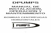 MANUAL DE INSTALACIÓN, OPERACIÓN Y MANTENIMIENTOimbo.com.mx/dpumps/manual.pdf · Los filtros de arranque se deben ... operación y mantenimiento de bombas centrífugas de las Normas