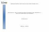 Manual de Configuraciones de Redes y telecomunicaciones · PDF filemanual de configuraciones de redes y telecomunicaciones ministerio de educacion pÚblica versión: 4 página 2 de