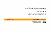 ESPECIFICACIONES GENERALES PARA LA CONSTRUCCIÓN DE · PDF fileREPUBLICA DOMINICANA SECRETARIA DE ESTADO DE OBRAS PÚBLICAS Y COMUNICACIONES PRESENTACIÓN Estas “ Especificaciones