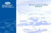 Presupuesto 2014 - Universidad Politécnica de Cartagenauae/docs/presupuestos/141presupuesto_2014.pdf · constituye una herramienta esencial para garantizar el cumplimiento efectivo