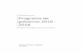 Programa de gobierno 2016 - 2018 - unillanos.edu.co PROGRAMA GOBIERNO.pdf · argumentada; Libertad de cátedra; Convivencia y Transparencia; los cuales me comprometo a cumplir en