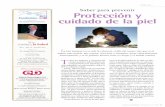Saber para prevenir Protección y cuidado de la piel - farmacias … 34.pdf · ros de Jujuy, particularmente en lo que referido a la toma del padrón de beneﬁ ciarios. L a implementación
