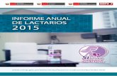 INFORME ANUAL DE LACTARIOS 2015 - mimp.gob.pe · PDF fileINFORME ANUAL 2015 Comisión Multisectorial de Lactarios ... La participación femenina en el ámbito laboral va en aumento