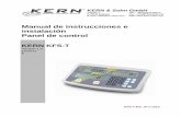 Manual de instrucciones e instalación Panel de controldok.kern-sohn.com/manuals/files/Spanish/KFS_T-BA_IA-s-1213.pdf · 9 KFS-T-BA_IA-s-1213 . 3 Indicaciones básicas (informaciones