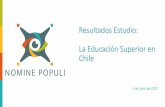Resultados Estudio: La Educación Superior en Chile · PDF file• Los resultados muestran que, en términos generales, la evaluación de la ciudadanía con respecto a la educación