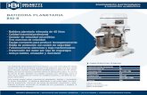 Batidora Planetaria B40-B - Equipamiento Gastronómico · PDF fileBRUNET Tl BATIDORA PLANETARIA B40-B - Batidora planetaria reforzada de 40 litros Calidad industrial profesional -