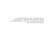 COMPENDIO DE TÉRMINOS TÉCNICO · PDF fileTérminos técnicos fundamentales de los bloques del Programa de estudios de primer grado Términos técnico-pedagógicos Bloque I. Técnica