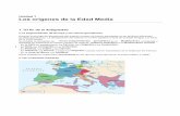 Los orígenes de la Edad Mediahistoria-alcalde.wikispaces.com/file/view/Apuntes+tema+1.pdf... · La desaparición del Imperio en el 476 significó el final de la Edad Antigua y el