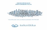 SEGURIDAD - Tekniikka, centro de formacion en Nuevas ... · PDF file• Aplicación de una infraestructura de clave publica (PKI) ... • Utilización de métricas e indicadores de