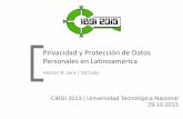 Privacidad y Protección de Datos Personales en n-de-Datos... · PDF fileGuatemala Si No - Honduras Si No Privacidad y Protección de Datos Personales en Latinoamérica – CIBSI