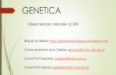 Presentación de PowerPoint · PDF fileLa genética se encarga del estudio de aquello que es transmitido a través de los genes a sucesivas generaciones. GENETICA: DEFINICION GENOS