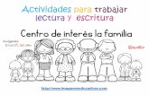 Actividades para trabajar lectura y escritura · PDF fileActividades para trabajar lectura y escritura Centro de interés la familia