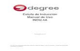 Estufa de Inducción Manual de Uso INDU-4Adegree.com.mx/images/archivos/Parrila-INDU-4A.pdf · La hornilla de inducción no debe montarse en equipo de enfriamiento, máquinas lava-vajillas