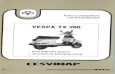 · PDF filemotocicleta Vespa TX 200 se encuentran las fabricadas ... DESPIECE A continuación se detallan las piezas rnás importantes que componen la VESPA TX 200,