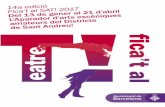 ó7 - SAT! | El teatre familiar de · PDF filePey mann (No és una comèdia) *estrena* Calendari 2017. 4 } Autoria, direcció i drama-túrgia: Josep Puga i Puig Intèrprets: Pau Maduell