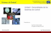 Presentación de PowerPoint · PDF fileUniversidad Nacional de Ingeniería Facultad de Electrotecnia y Computación Departamento de Electrónica Sistemas de Control Unidad I: Generalidades