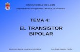 EL TRANSISTOR BIPOLAR - www ... - Funcionamiento del Transistor NPN (I) •Aunque el transistor PNP es más fácil de fabricar, debido a sus mejores características el más utilizado