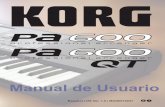 Manual de Usuario - · PDF fileKorg sólo en cada país. AVISO: Cualquier producto Korg que haya sido vendido sin una tarjeta de garantía o sin un número de serie lo descalifica