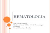 HEMATOLOGIA -  · PDF fileANEMIA HEMOLITICA DESTRUCCION EXCESIVA . ... ANEMIA: ENFOQUE CLINICO . DATOS CLINICOS ... En el escolar, el tratamiento de anemia
