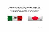 Resumen del Acuerdo para el Fortalecimiento de la ...economia.gob.mx/files/Resumen_AAE_Mexico_Japon.pdf · 4 Protección de Tequila y Mezcal. Además de haberse obtenido el acceso