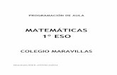 MATEMÁTICAS 1º ESO - Colegio Maravillas-Benalmá · PDF fileUtilizar la propiedad fundamental de la división exacta y entera. Realizar operaciones con potencias de base y exponente