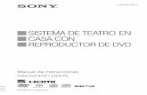 SISTEMA DE TEATRO EN CASA CON … nombre del producto: sistema de teatro en casa con reproductor de dvd modelo: dav-dz370/dav-dz570 por favor lea detalladamente este manual de instrucciones