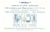 1930 xOIm1X 12econquista VENTA EXTRA JUDICIAL 13 file13 Lotes en Beccar, F.C.C.A. Centrales - Amplias superficies 100 Mensualidades - Sin Interés URUGUAY TREINTAYTRES ROCA VENTA ...