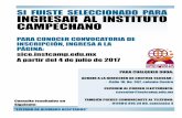 SI FUISTE SELECCIONADO PARA ... - Instituto …instcamp.edu.mx/wp-content/uploads/2017/06/ListadoSustentantes2017...balan uc zuleica guadalupe 339376577 ... gil esquivel fernanda sofia