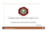 CONSEJO REGULADOR DEL TEQUILA, A.C. … 51% de azúcares de agave, inventarios, ingresos, mosto destilado. ... SITU ) se constata el cumplimiento de la NOM Tequila, para otorgar la