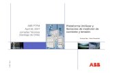 ABB PTPM Plataforma UniGear y April 26, 2007 Sensores de ... · P a g e 1 5 UniGear ZS1 – Arco Interno 3I HSO 2 ... x 10 MW(PNS)x1h(tiempo de reposición)x1000USD/MWH ... P a g