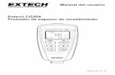 Manual del usuario Extech CG204 Probador de espesor de … · 3 CG204-es-ES_v2.3 5/15 Instrucciones de inicio rápido Tensión del medidor Presione el botón POWER de encendido para
