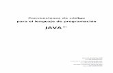 Convenciones de código para el lenguaje de programación Java · Convenciones de código para el lenguaje de programación Java Convenciones de código para el lenguaje de programación